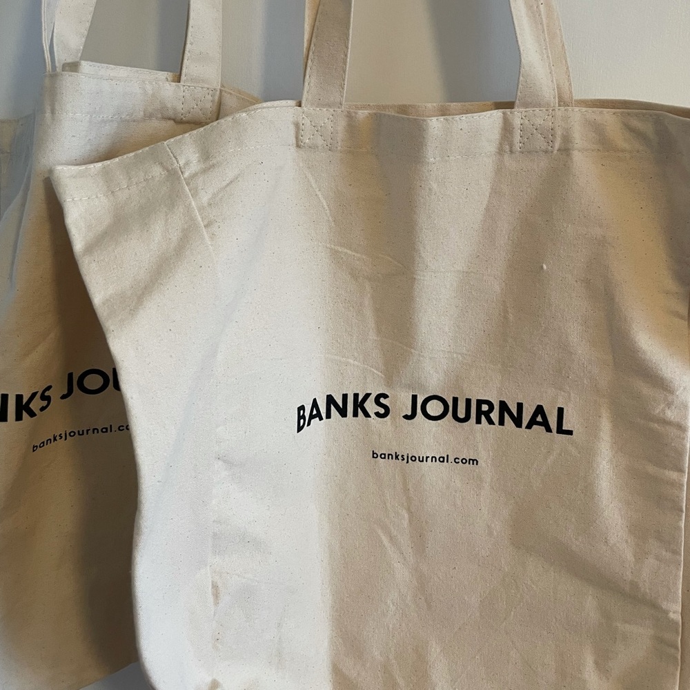 BRAND NEW Banks Journal Cotton Canvas Tote Bag